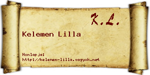 Kelemen Lilla névjegykártya